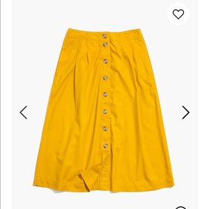 MADEWELL MIDI SKIRT PATIO BUTTON FRONT